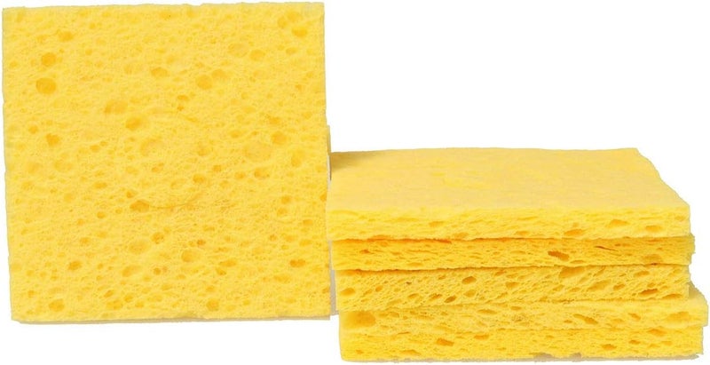 MEETOOT 6pcs Soldering Iron Cleaning Sponge 6x6cm Square Sponge High Temperature Sponge Welding Platform Sponge Welding Clean Pads - Image 1